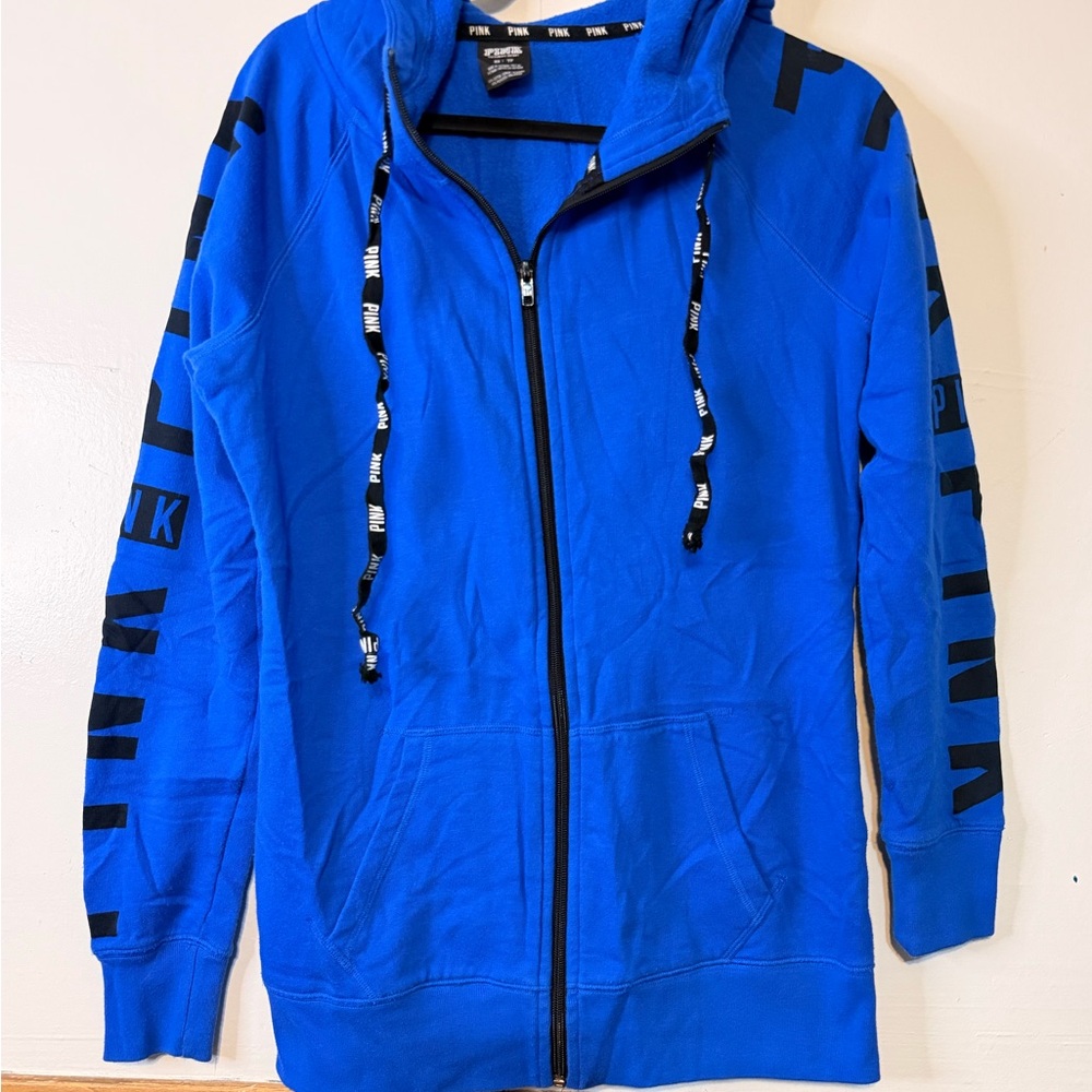 Victoria's Secret PINK Men's Blue Hoodie Jacket